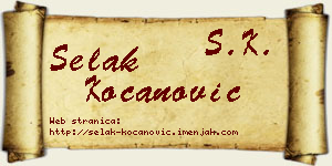 Selak Kocanović vizit kartica
